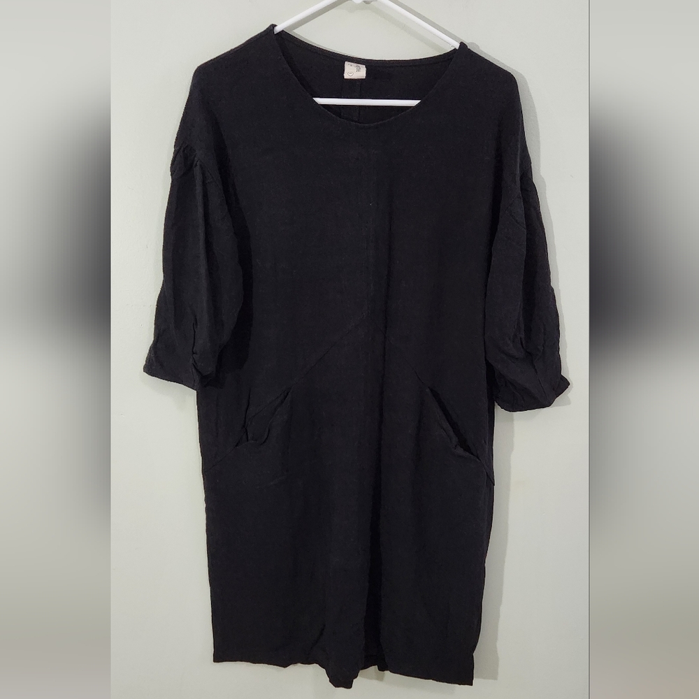Eve Gravel Oversized Dress with Pockets